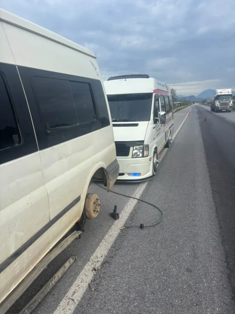 Yol kenarında ticari araca müdahale